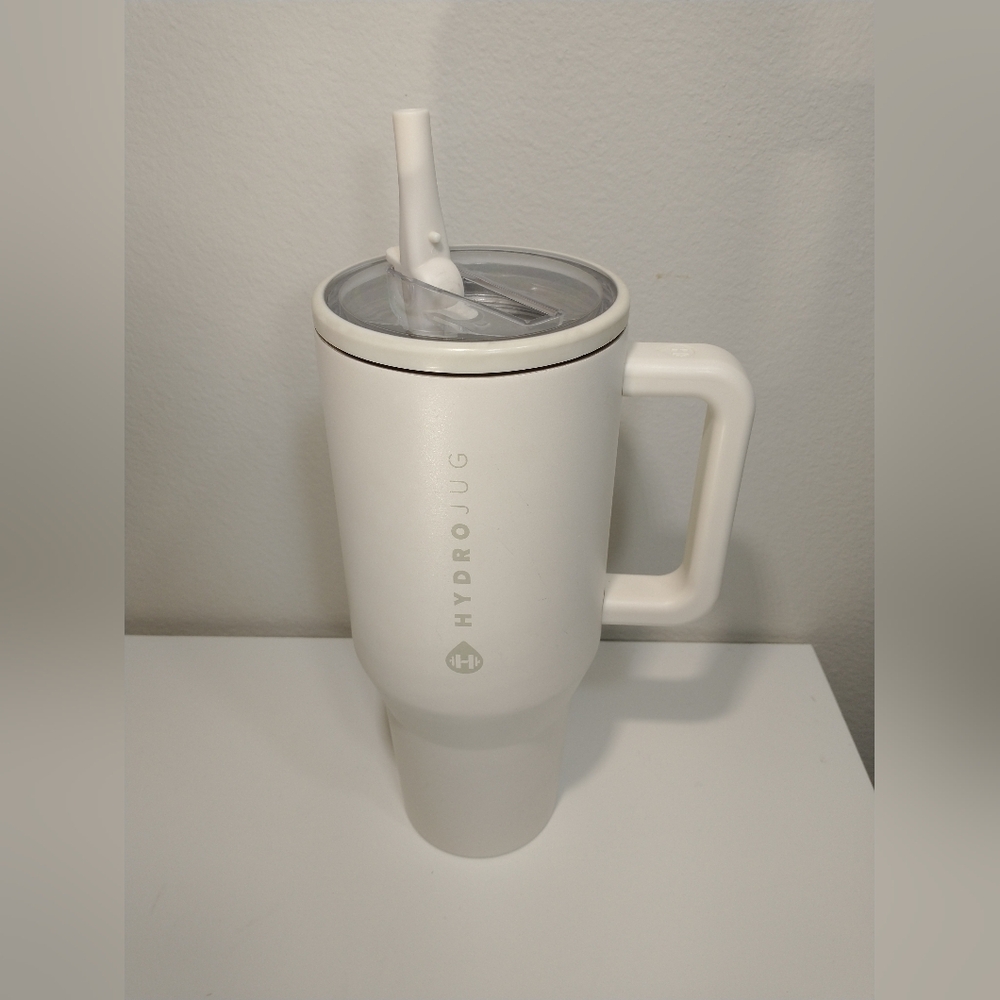 HydroJug Traveler 40oz Water Bottle with Handle & Flip Straw, Fits in Cup Holder